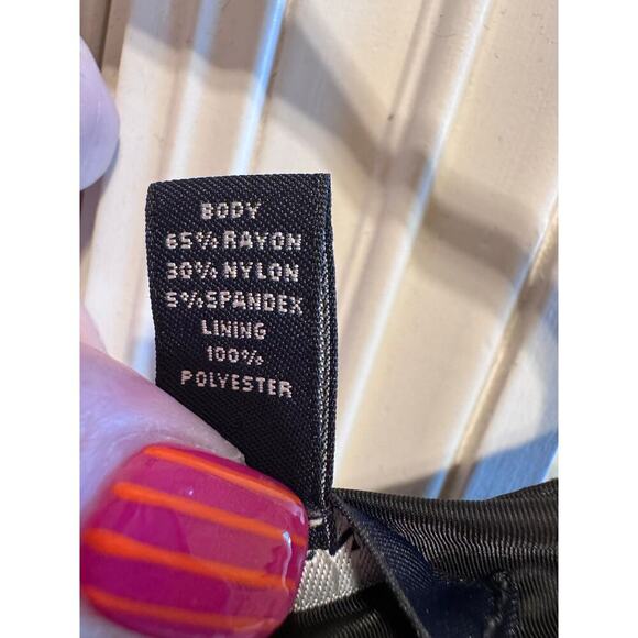 Lands' End Sleeveless Ponte Charcoal Gray Shift Dress Back Zipper Pockets Sz 6 - Picture 11 of 12